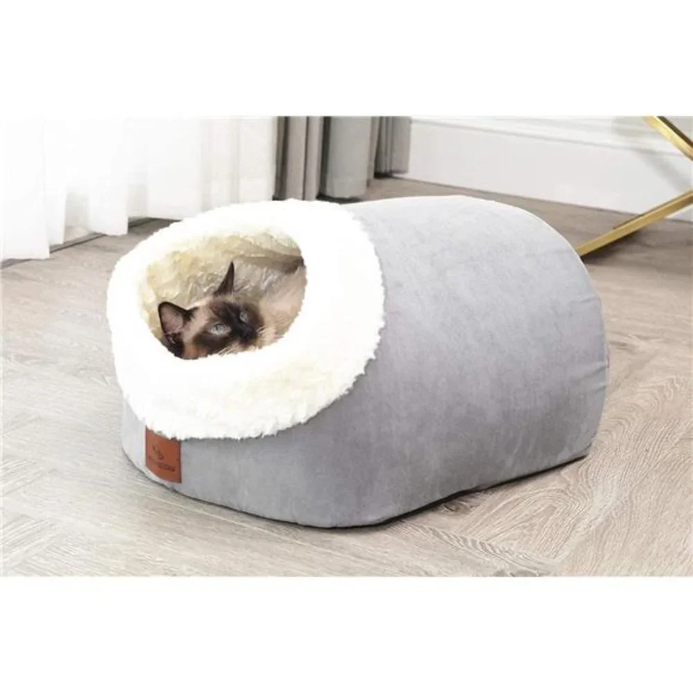CatBed for Indoor Cats,Medium Large Cats Cave Bed,Machine Washable SlipResistant